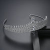 Women's Copper Crown Tiara With Zircon Embellishment Luxury Bridal Wedding Headpiece And Jewelry Hair Accessory