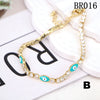 Women's Copper Devil's Eye Tennis Bracelet With Micro Inlaid Crystal Zircon Geometric Design Electroplated Fashion Jewelry