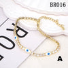 Women's Copper Devil's Eye Tennis Bracelet With Micro Inlaid Crystal Zircon Geometric Design Electroplated Fashion Jewelry