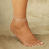 Women's Copper Double Layer Heart Shaped Anklet Casual Fashion Beach Foot Jewelry
