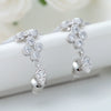 Women's Copper Drop Earrings With Inlaid Zircon And Freshwater Pearls Electroplated Fashion Jewelry