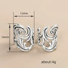 Women's Copper Ear Bone Clip Earrings With Flower Pattern And Electroplating Treatment Cold Simple Retro Style