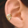 Women's Copper Ear Bone Clip Earrings With Flower Pattern And Electroplating Treatment Cold Simple Retro Style