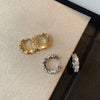Women's Copper Ear Cuffs With Geometric Pattern Inlaid With Zirconia Chic Style