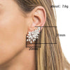 Women's Copper Earrings With Angel Wings And Flower Pattern Microinlay Design