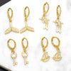 Women's Copper Earrings With Animal Cartoon Character Electroplated