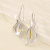 Women's Copper Earrings With Flower Pattern And Electroplating Process