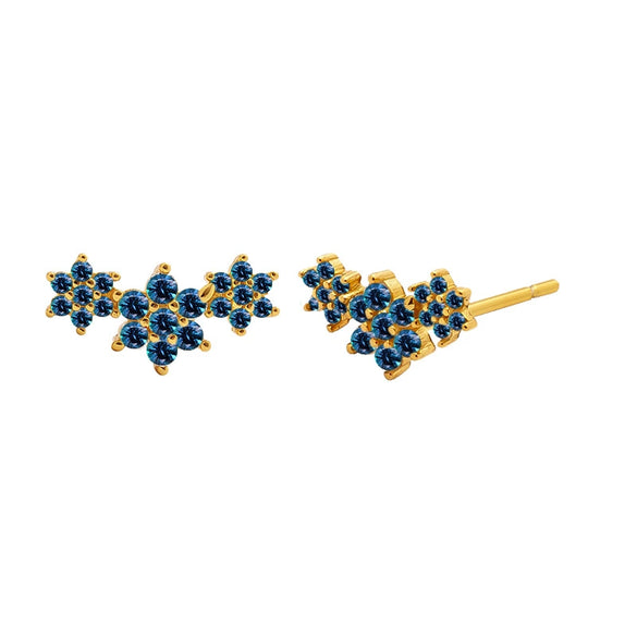 Women's Copper Earrings With Silver Needle Colorful Zircon Angel Wing Geometric Design Electroplated Elegant Versatile Fashion Jewelry