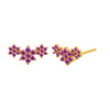 Women's Copper Earrings With Silver Needle Colorful Zircon Angel Wing Geometric Design Electroplated Elegant Versatile Fashion Jewelry
