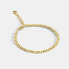 Women's Copper Electroplated Bead Bracelet With Real Gold Plating And Geometric Style