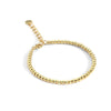 Women's Copper Electroplated Bead Bracelet With Real Gold Plating And Geometric Style