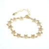 Women's Copper Electroplated Bracelet With Micro Inlaid Zircon Heart And Star Geometric Rainbow Charm