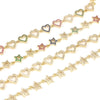 Women's Copper Electroplated Bracelet With Micro Inlaid Zircon Heart And Star Geometric Rainbow Charm