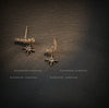 Women's Copper Electroplated Eight Pointed Star Micro Set Earrings High End Trendy Fashion Earrings