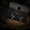 Women's Copper Electroplated Eight Pointed Star Micro Set Earrings High End Trendy Fashion Earrings