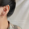 Women's Copper Electroplated Eight Pointed Star Micro Set Earrings High End Trendy Fashion Earrings