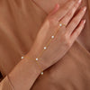 Women's Copper Electroplated Geometric Finger Bracelet Hand Chain Simple Elegant Plain Chain Ring Bracelet