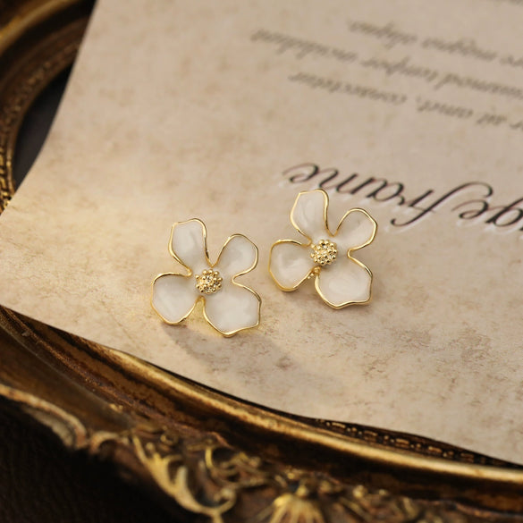 Women's Copper Electroplated Geometric Plant Flowers Style Earrings