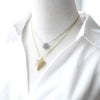 Women's Copper Electroplated Love Heart And Geometric Pendant Necklace With Full Zircon And Regular Chain