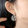 Women's Copper Electroplated Zircon Stud Earrings With Creative Star And Moon Design Fashion Minimalist Jewelry