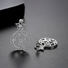 Women's Copper Electroplated Zircon Stud Earrings With Creative Star And Moon Design Fashion Minimalist Jewelry