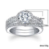 Women's Copper Engagement Ring With Inlaid Zircon And Geometric Pattern