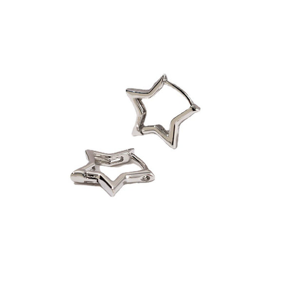 Women's Copper Fivepointed Star And Peach Heart Earrings With Electroplated Treatment