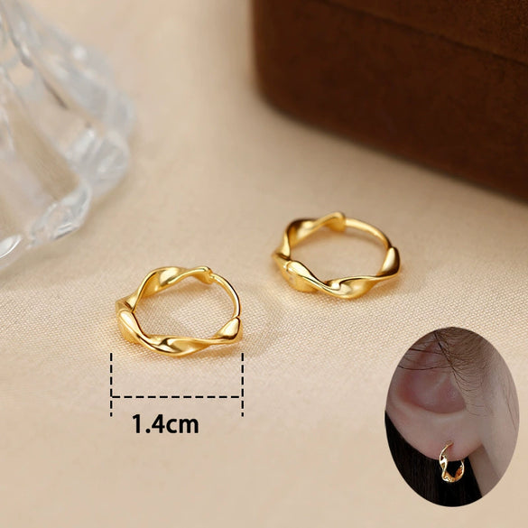 Women's Copper Fivepointed Star And Peach Heart Earrings With Electroplated Treatment
