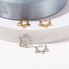Women's Copper Fivepointed Star And Peach Heart Earrings With Electroplated Treatment