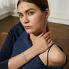 Women's Copper Flower Bracelet With Microinlaid Zircon Accents Electroplated Adjustable Fashion Jewelry