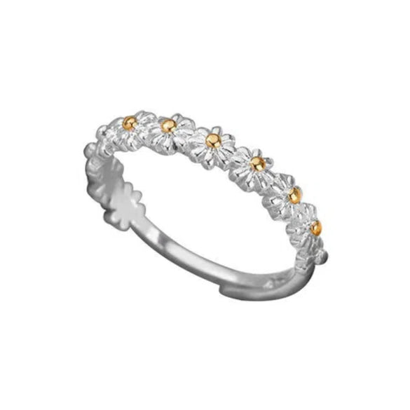 Women's Copper Flower Ring Electroplated