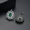 Women's Copper Flower Water Drop Earrings With Inlaid Zircon Fashion Statement Jewelry Wholesale