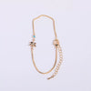 Women's Copper Flower Zodiac Peanut Pendant Bracelet With Zircon Birthstone