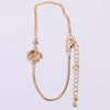 Women's Copper Flower Zodiac Peanut Pendant Bracelet With Zircon Birthstone