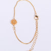 Women's Copper Flower Zodiac Peanut Pendant Bracelet With Zircon Birthstone