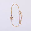 Women's Copper Flower Zodiac Peanut Pendant Bracelet With Zircon Birthstone