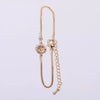 Women's Copper Flower Zodiac Peanut Pendant Bracelet With Zircon Birthstone