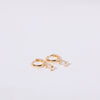 Women's Copper Geometric Birthstone Earrings With Diamond Design