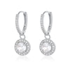 Women's Copper Geometric Diamond Stud Hoop Earrings Electroplated