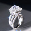 Women's Copper Geometric Drop Shape Zirconia Ring Jewelry