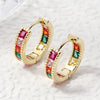 Women's Copper Geometric Fashion Ol Zirconia Earrings