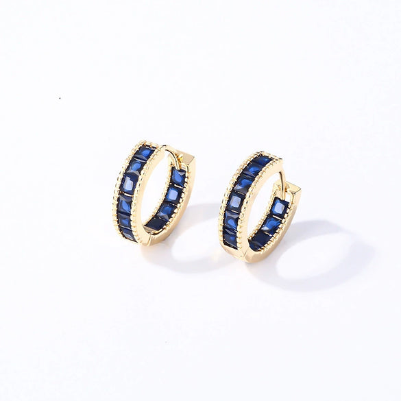 Women's Copper Geometric Fashion Ol Zirconia Earrings