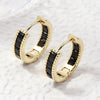 Women's Copper Geometric Fashion Ol Zirconia Earrings