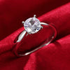 Women's Copper Geometric Fourclaw Ring With Zircon Treatment Light Luxury Style