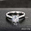 Women's Copper Geometric Fourclaw Ring With Zircon Treatment Light Luxury Style
