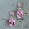 Women's Copper Geometric Inlaid Zircon Floral Fashionable Earrings