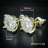 Women's Copper Geometric Inlaid Zircon Hiphop Earrings