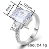 Women's Copper Geometric Inlaid Zircon Ring Minimalist Style