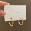 Women's Copper Geometric Irregular Circle Electroplated Earrings Cold Style Simple And Allmatch