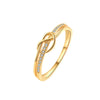 Women's Copper Geometric Knotted Ring Light Luxury Niche Design Electroplating
